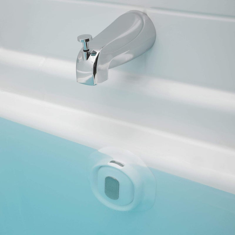 SlipX Solutions Adjustable Better Soak Overflow Drain Cover Fits All Drain Types for The Deepest Baths (Silicone, White) - Image 1